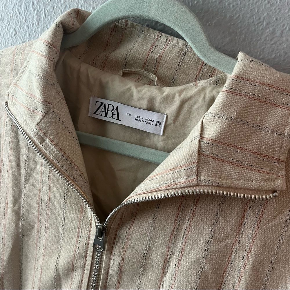 Zara Tweed Bomber Jacket - Picture 2 of 5